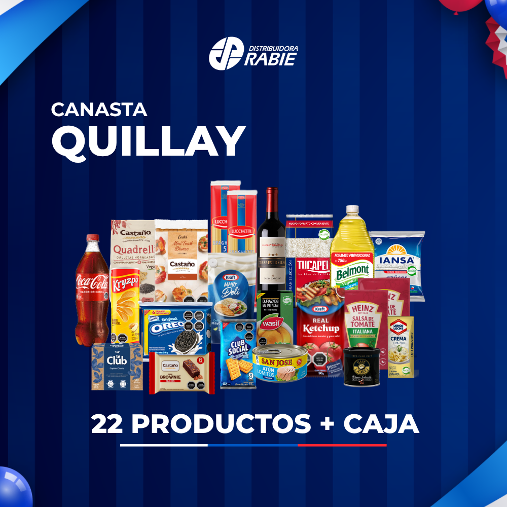 Canasta Quillay 22 productos + caja $26.999 + IVA