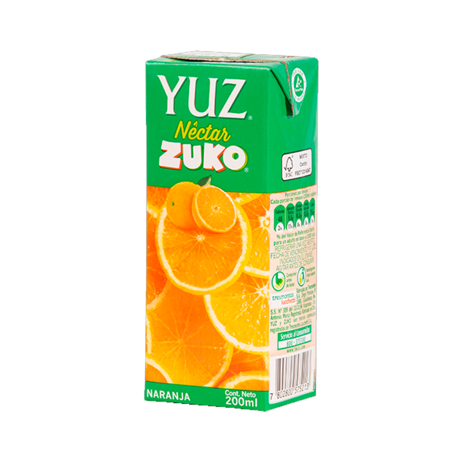 nectar zuko yuz naranja 200 cc