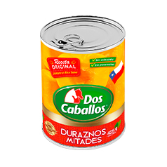 1 Duraznos Mitades Dos Caballos 425 gr.