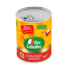 1 Duraznos Mitades Dos Caballos 590 g.