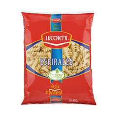 2 Fideos Lucchetti Espirales 56 400 gr.